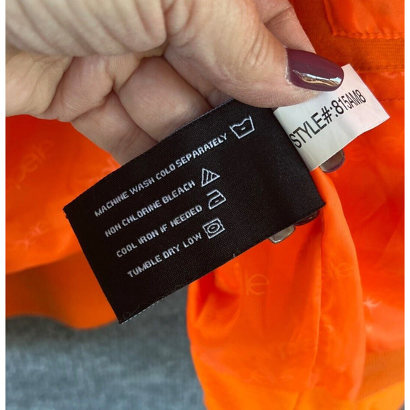 Pelle Pelle Track Jacket Mens Large Orange logo missing Pockets Lined Active - Picture 11 of 11